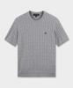 BROOKS BROTHERS Cotton Cable Crew Neck Short Sleeve Sweater (Grey) (Bbwrmo203Awfm)