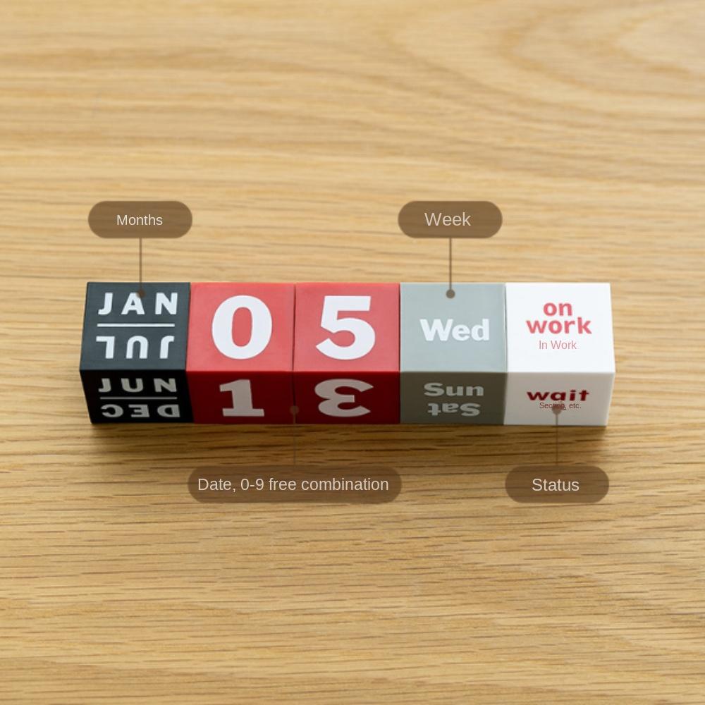 Ornaments Cube Shape Perpetual Calendar Date Display Phone Holder  Student