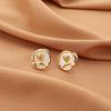 Pearl Mosquito Coil Disc Ear Clips: No-Pierce, Elegant French-Style Earrings for Women