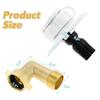 Auto Marine RV City Water Fill Inlet Flange Brass with Garden Hose Elbow Check Valve 90 Degree Connector 1/2" NPT Male 3" Flange