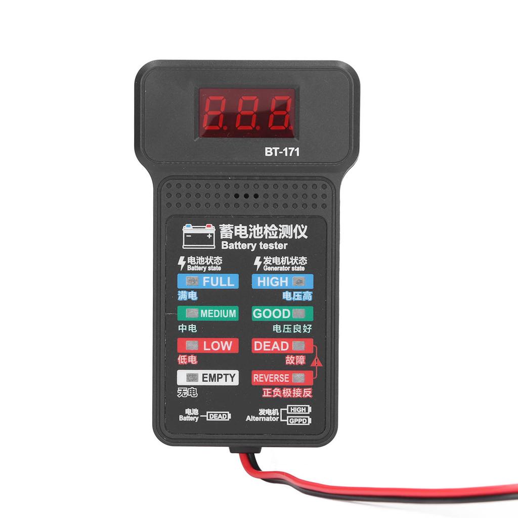 BT 171 Automotive Alternator Tester 12V Digital Auto Battery Analyzer for Truck Motorcycle SUV Boat