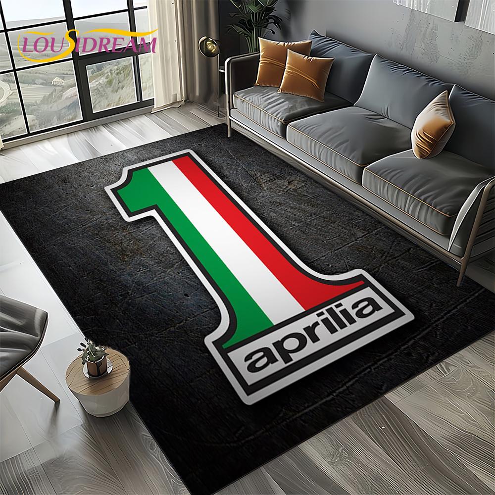 

Логотип гоночного автомобіля Aprilia Килим для мотоцикла для спальні, вітальні, дому, прикраса дивана, дитячий ігровий декор, килимок для підлоги, подарунок 40x60cm( 15x23in )