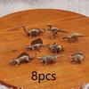 Miniature Antique Jurassic Brass Dinosaur Ornaments Figurines Bronze Dinosaur Statues Copper Mini Desktop Crafts Home Decor Gift