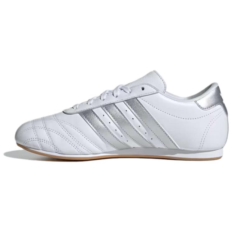 adidas Taekwondo Schnürschuhe Weiß Silber Metallic Gummi Damen Sneaker Wolkenweiß JS1192