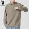 PLAYBOY Men's Casual Long Sleeve Polo Shirt