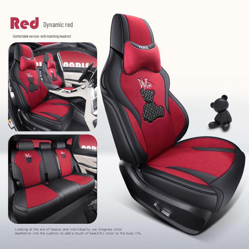 BYD Song PLUS Little Bear 4-Season Car Seat Cushion - Tech Cloth, Full Coverage for 5 Seats