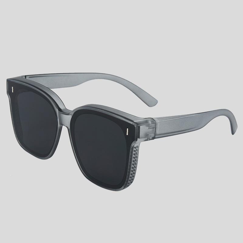 Men's glasses myopia sunglasses polarized light anti-ultraviolet anti-strong light large frame sunglasses men's clips women's driving glasses