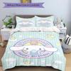 3pcs Cinnamoroll's Sweet Birthday Celebration Printed Duvet Cover Set (1 * Cover+2 * Pillowcase, Without Core), Suitable for Home Bedroom, Guest