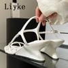 Fashion Liyke Strange Style Wedge High Heels Gladiator Sandals Women Summer Fashion Open Toe Buckle Strap Ladies Shoes Sandalias Mujer