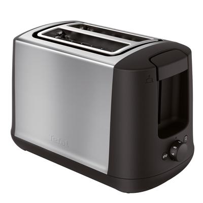 Tefal TT3408 VIVO Toaster, 7 Ebenen, Edelstahlgehäuse, 2 breite Scheibenschlitze, S/XL, hoher Hub, 850 W, Schwarz