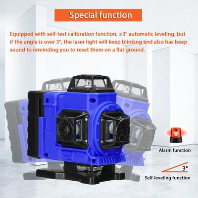 Multifunctional 16 Lines Laser Level 3 Degrees  Self-leveling Function Leveling Tool Omnidirectional Ground