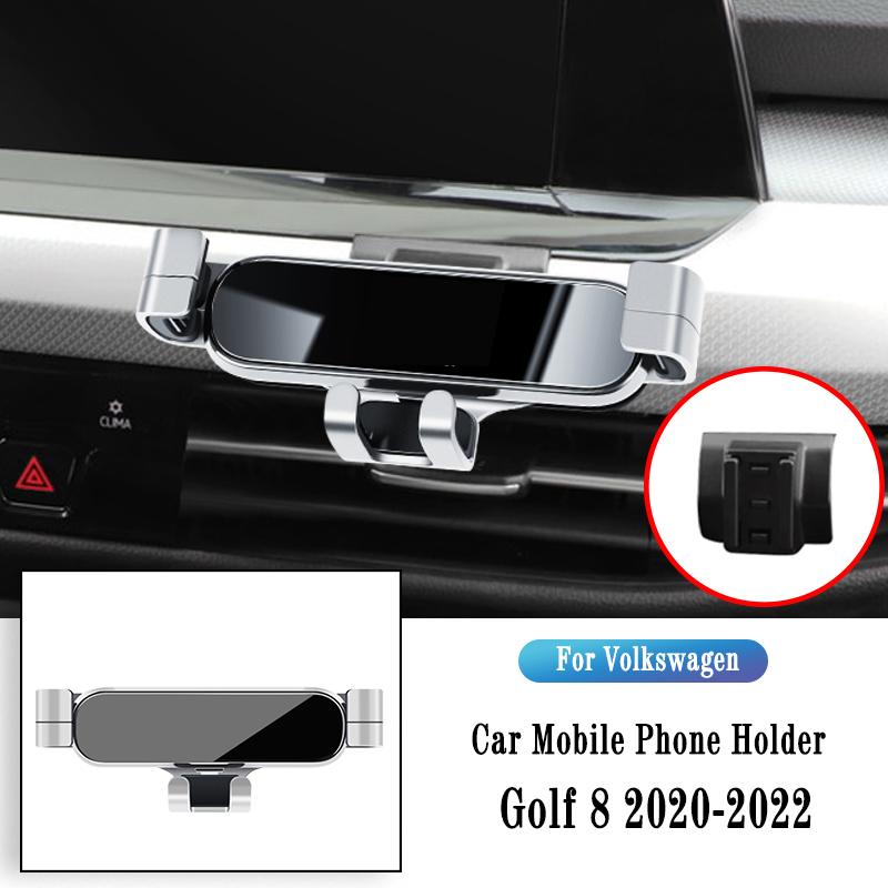 Car Phone Holder For Volkswagen VW Golf 7 8 MK7 2014-2022 Gravity Navigation Bracket GPS Stand Air Outlet Clip Rotatable
