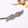 4Pcs Elegant Wing Shaped Metal Curtain Holdbacks Flexible Spring Rope Window Drapes Clip Fasteners for Drapery Holder