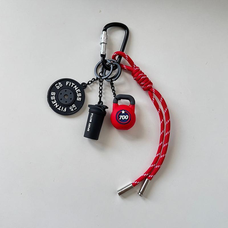 Bag Charm Funny Multicolor Gym Series Handmade Rope Kettlebell School Bag Charm Creative Sporty Bag Pendants