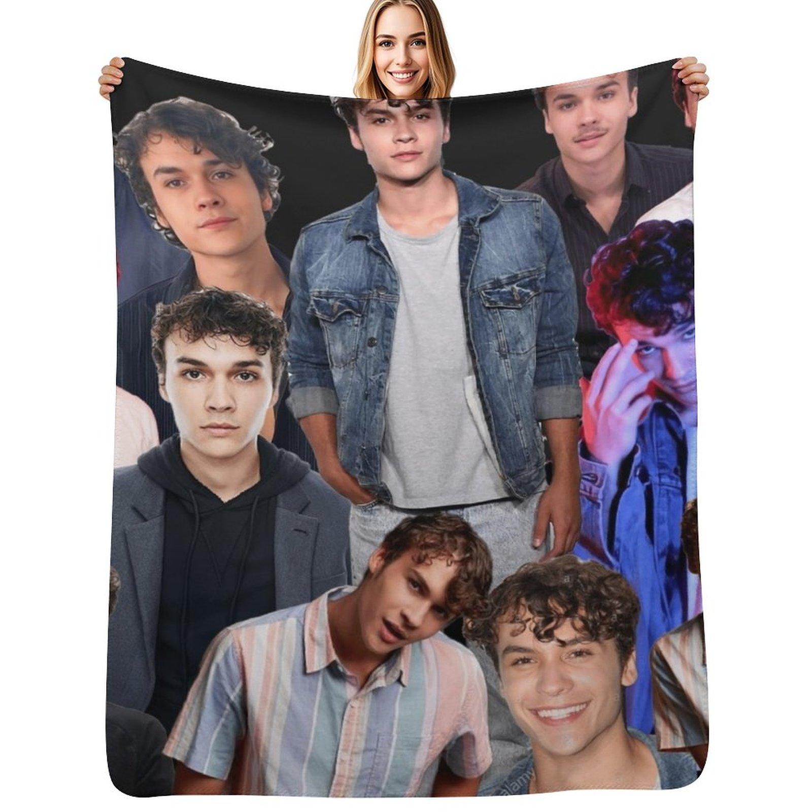 HIGH QUALITY benjamin wadsworth photo collage Throw Blanket Fade Resistant Durable Throw Blanket Size: 75*100cm, Weight: 230 GSM