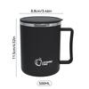 WORTHBUY Double-layer Insulated Coffee Mug With Handle Student Leak-proof 304 Stainless Steel Milk Coffee Water Cup Drinkware