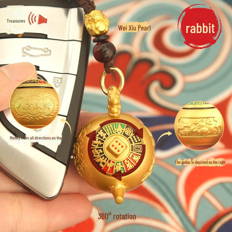 Twelve Zodiac Snake Year Mini Pot Keychain Pendant - Fortune Gift