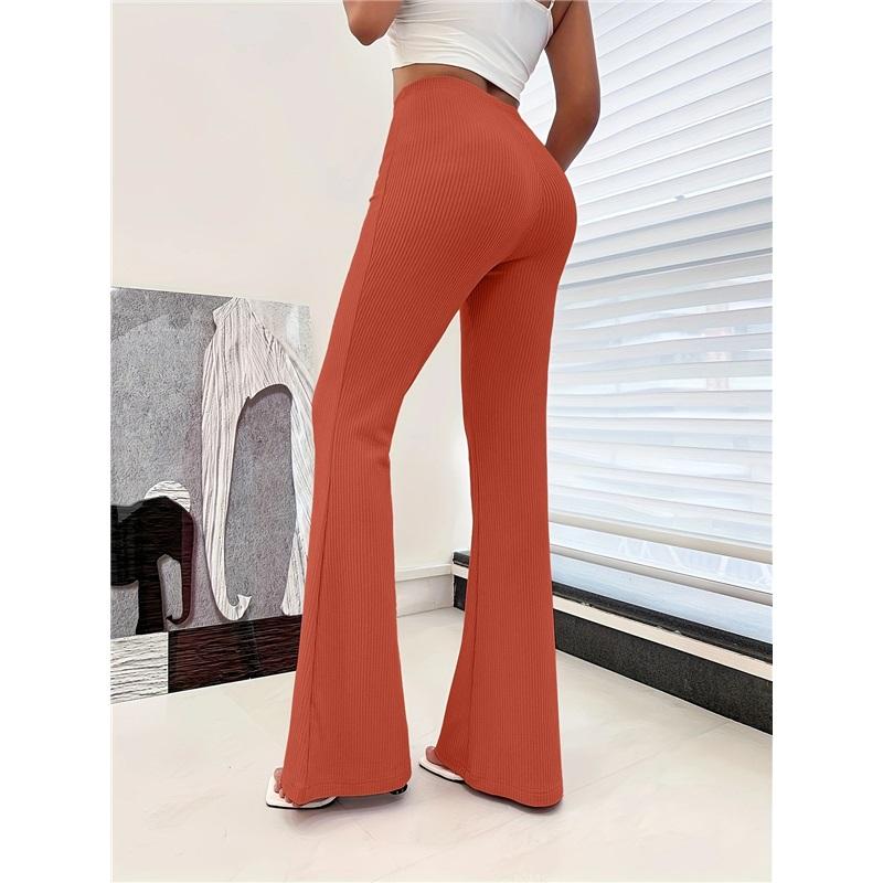 Womens Yoga Pants Sport Casual Flare Straight Fit Butt Lifting Tights Comfortable Athleisure Wear For Gym Fitness Running Stretchy Activewear