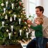 Flameless LED Taper Candles Christmas Tree Electric Candle Lights Mini Taper Clip-On Candles with Remote Timer for Holiday