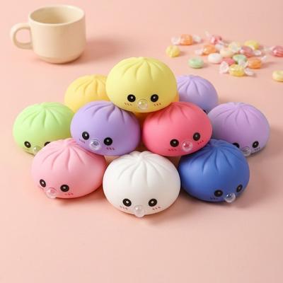 Rice Dumpling Squeeze Toy Soft Stress Relief Balls Cute Blow Bubbles Shape Skin-Friendly Fidget Toy for Adults