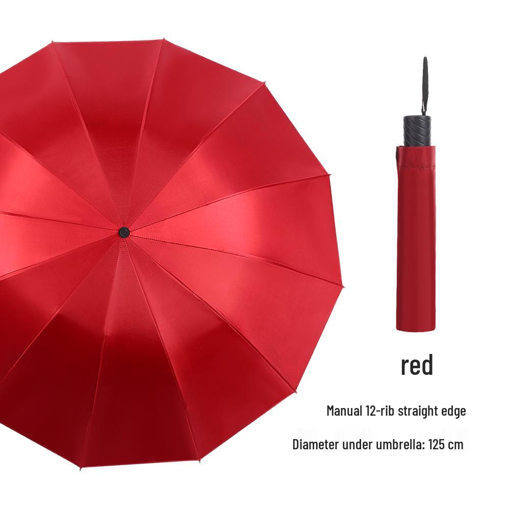 Extra-Large Reinforced Double Business Umbrella - UV Protection & Weather Resistant