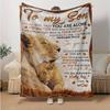 1pc Lioness and Cub Love Blanket Home Decor, Throw for Couch, Outdoor Blanket .W097