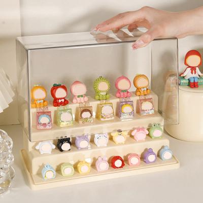 Scatola Espositiva Antipolvere Armadietto Portaoggetti Design Compatto Uso Versatile Vetrina per Statuette Organizzatore Trasparente