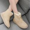 Scarpe di cotone con stivali Martin spessi da donna, stivali di cotone casual caldi invernali da donna, scarpe da donna con gamba corta