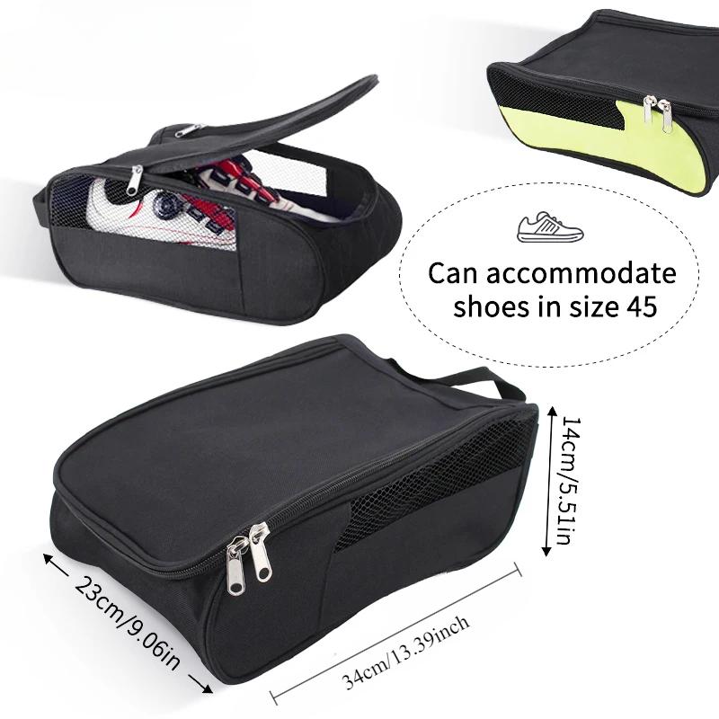 1Pcs Golf Shoes Bag Portable Zipped Sports Bag Shoe Case Breathable Golf Shoe Bag - Zippered Shoe Carrier Bags Case Pocket Pouch