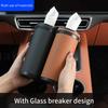 Durable Round Car Tissue Box Portable Multifunction Paper Storage Box Safety Broken Window Tissue Cup Universal