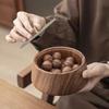 Ru Han Walnut Wood Round Fruit Bowl