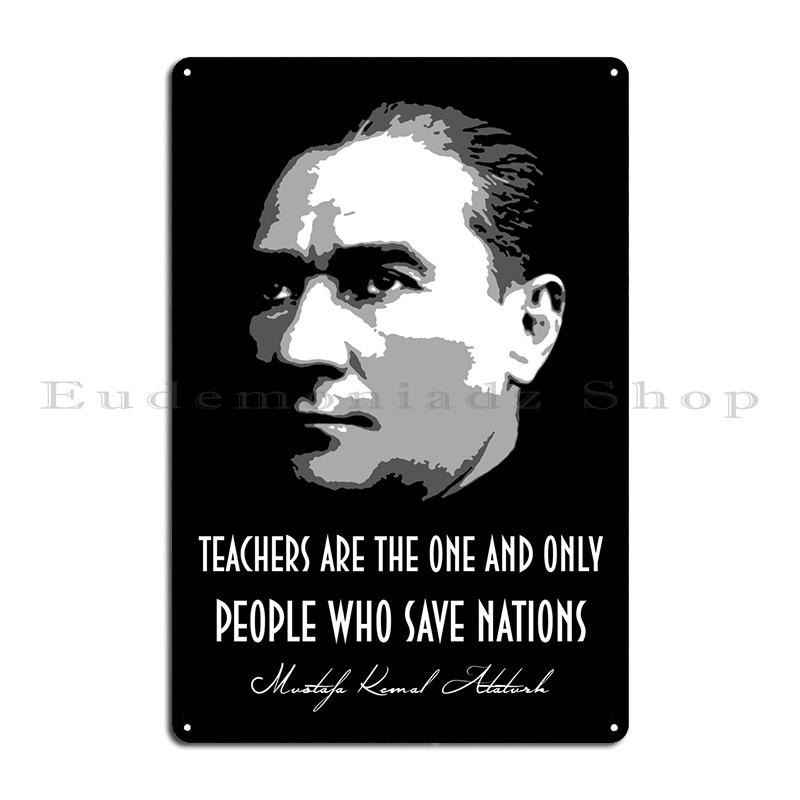 

Mustafa Kemal Ataturk Metal Sign Wall Decor Party Wall Cave Personalized Club Bar Tin Sign Poster 20x30cm（7.8x11.8inch）