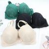 Push-up Bra Set with Breathable Nude-feeling Lace and Seamless Bra for Large Breasts