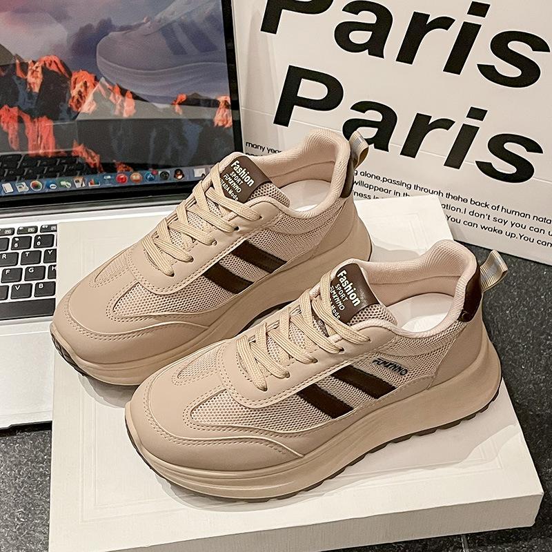 Versatile Forrest Gump Shoes Women's Spring and Summer 2025 New Mesh Breathable Versatile Dad Shoes Heightening Sports and Leisure Shoes