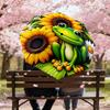 1PC frog sunflower Umbrella-8-Rib Reinforced Portable Folding Travel Suitable for All Seasons Outdoor Daily Use-H0354