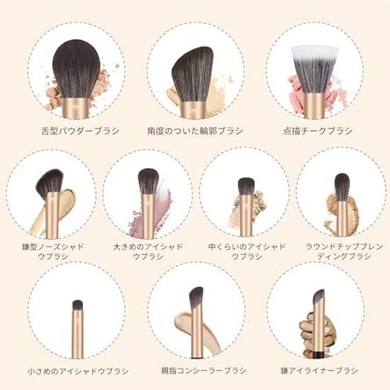 MSQ Makeup Brush 10-Piece Set Cosmetic Pouch Brushes High-Quality Fiber Hair Super Soft Popular Tools Multifunctional Concealer Eyeshadow Foundation