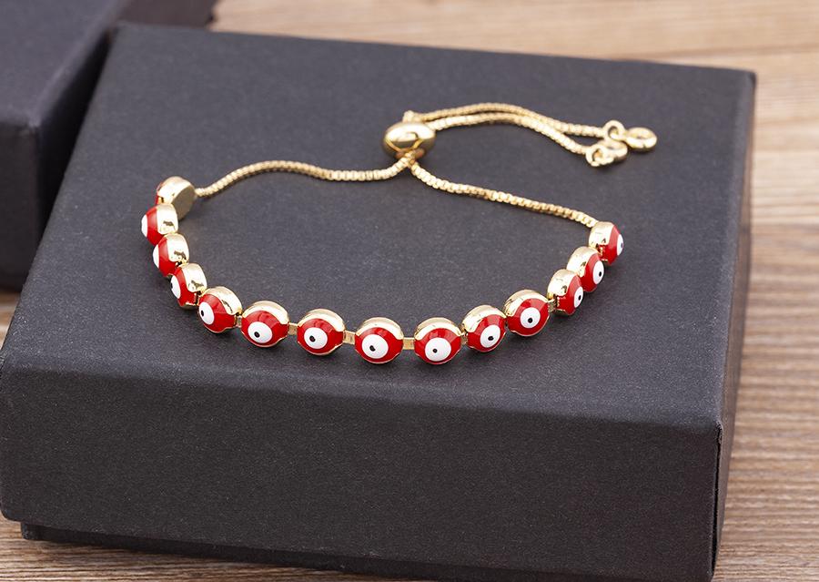 Neues Mode Design Regenbogen Handgefertigte Perlen Eingelegt mit Türkischem Bösem Auge Armband Damen Verstellbar Party Schmuck Glücksbringer Geschenke