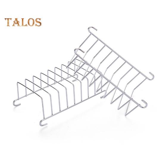 Nerezový stojan na chléb 8-drážkový držák toastů pro vzduchovou fritézu Obdélníkový stojan na toasty do kuchyně Nerezový stojan na chlazení chleba Víceúčelový stojan na toasty