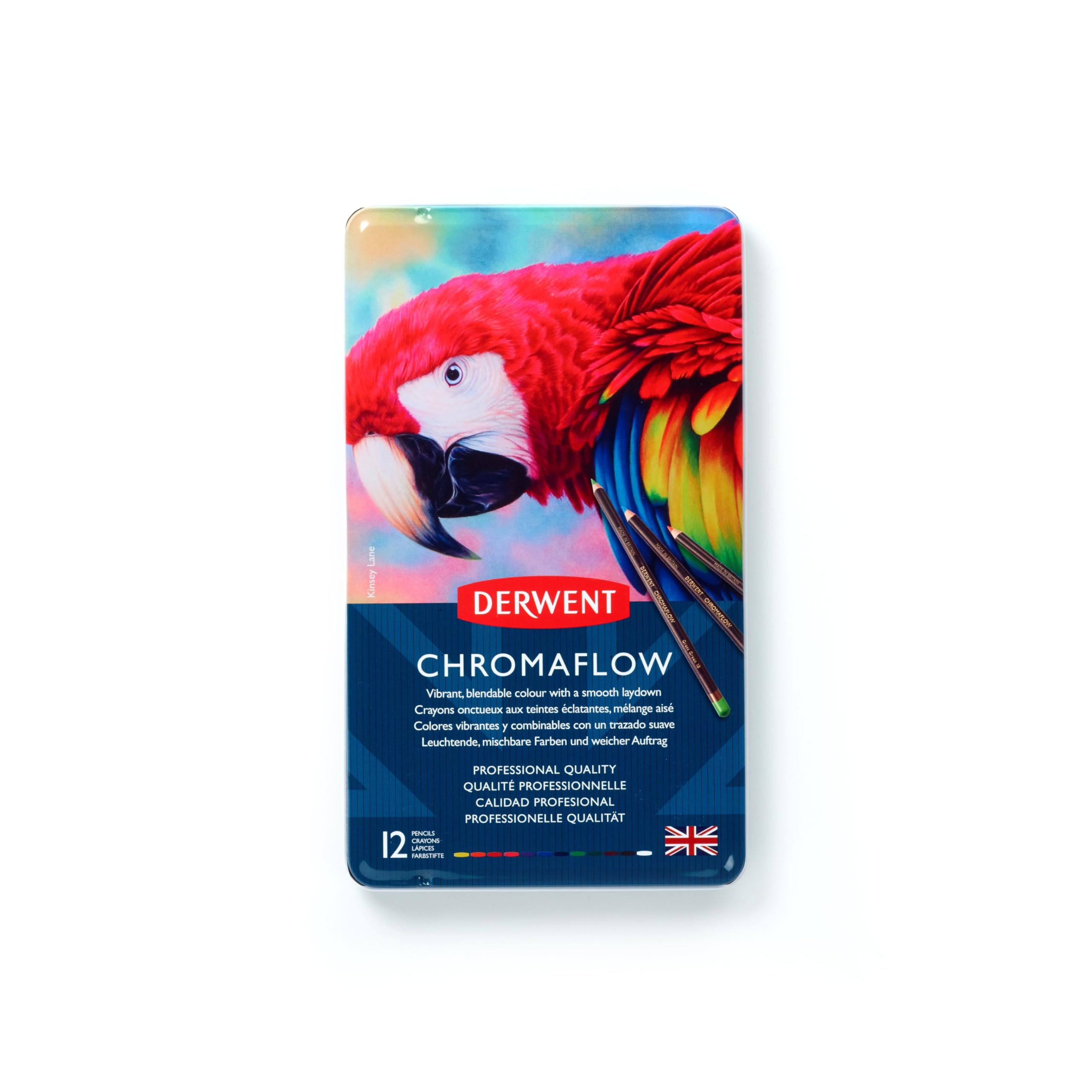 Масляные цветные карандаши Derwent Chromaflow, 2305856, набор из 12 цветов,