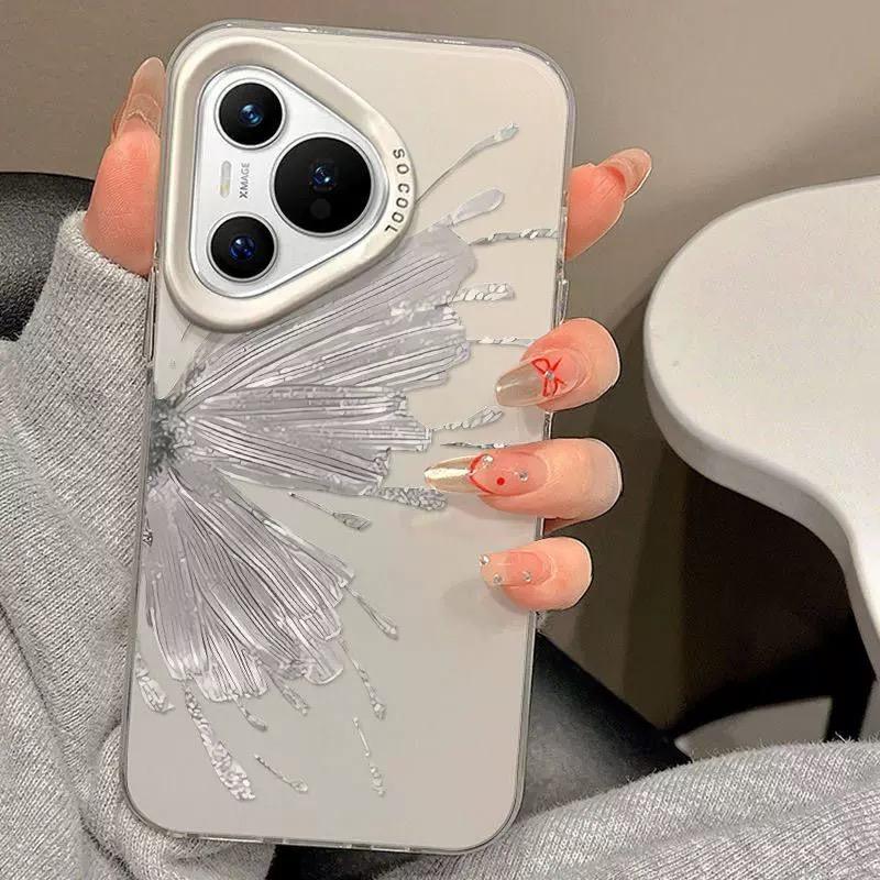 Colorful Hollow Butterfly Phone 15 14 13 12 11 Pro Max Shockproof Bumper Back Cover for iPhone 16 Case Funda