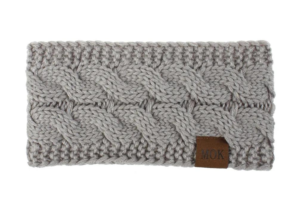 Neuestes Breites Gestricktes Wolliges Stirnband Winter Warm Ohr Damen Verdicken Turban Haarschmuck Mädchen Haarband Kopfbedeckungen Ohrwärmer