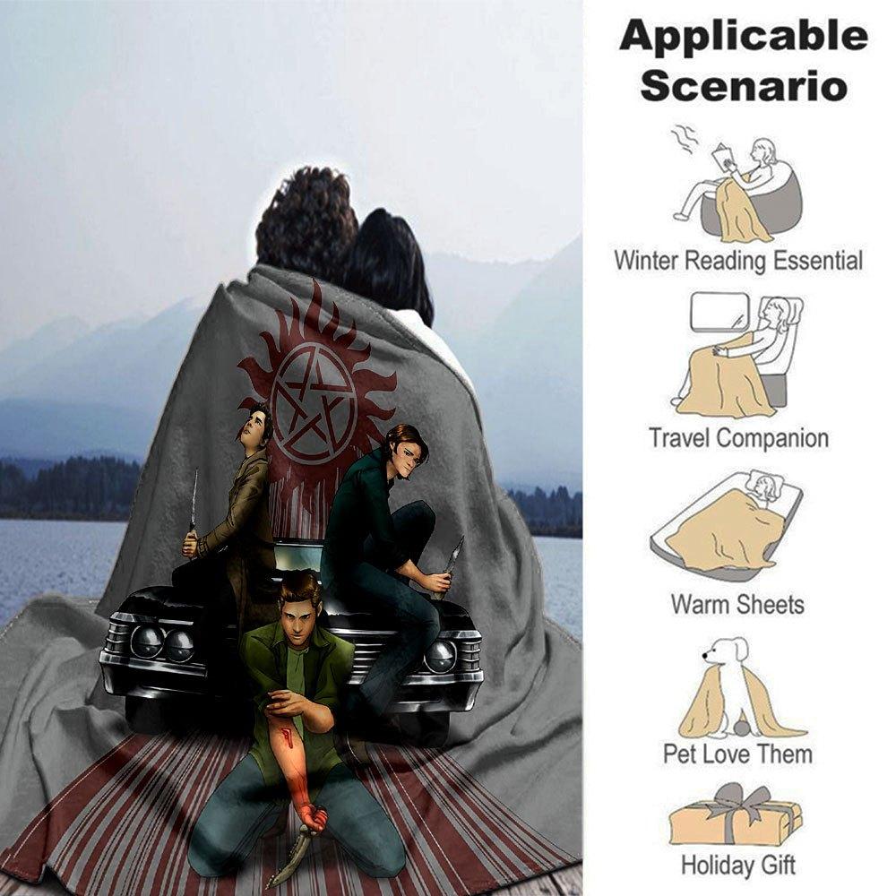 1pc Supernatural 9 Blanket Soft Warm Throw for Home, Office, Travel All Season Cozy Bedding Gift, Office Cozy AccessoryB