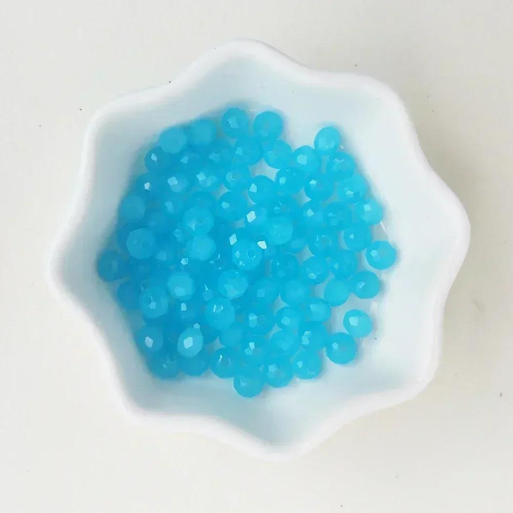 50pcs Translucent Czech Crystal Glass Bead Faceted Colorful Spacer Bead for Jewelry Making DIY Bracelet Necklace Accessories
