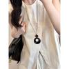 Retro Chinese Tassel Necklace: Unique Ethnic Style Women's High-End Clavicle Chain.