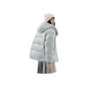 Anta Simple Letter Hooded Loose Warm Zipper Sports Down Jacket Women outerwear 162618906-6