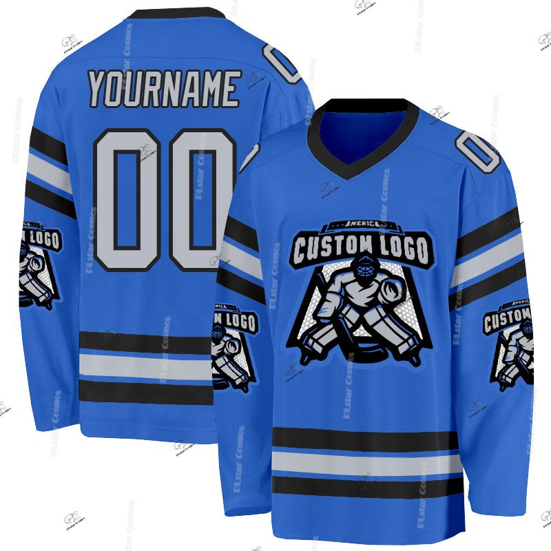 Custom Name Team Suits Gradient Graffiti Colorful Vintage Retro Breathable Pullover 3DPrint Casual V-Neck Hockey Jersey Shirts R