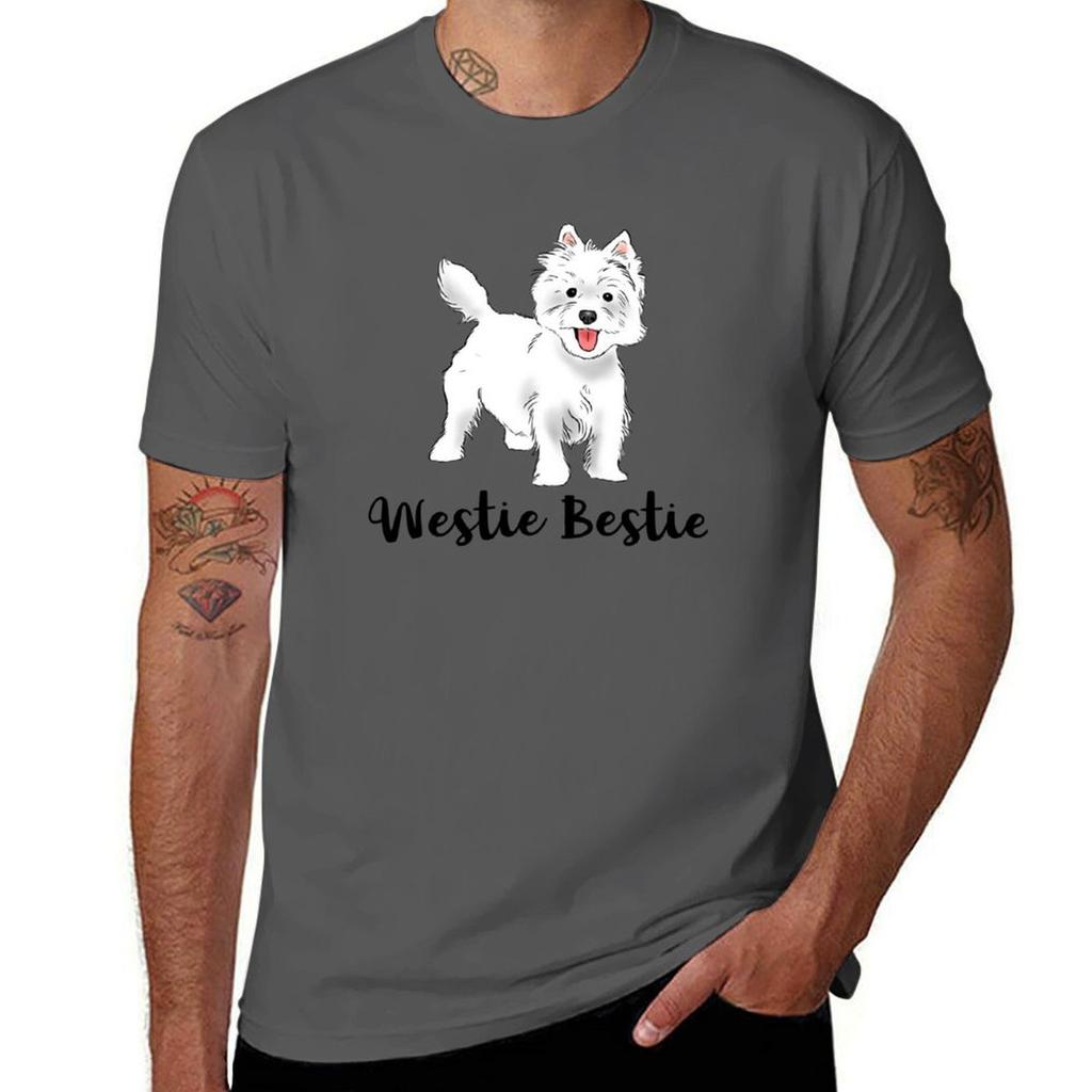 Westie Bestie West Highland White Terrier Cute Westie Tshirt Stylish Graphic Short Sleeve Top