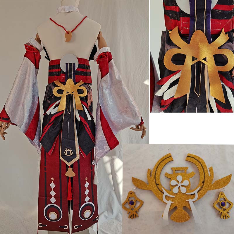 Yae Miko Celá súprava Guuji Yae Cosplay Kostým Parochňa Zarábajúca Pokrývka hlavy Uši Chvost Pre Comic Con