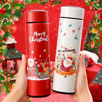 Isolierbecher mit Weihnachtsmotiv, Wasserbecher aus Edelstahl mit hohen optischen Ansprüchen, Weihnachtsgeschenke für Jungen und Mädchen