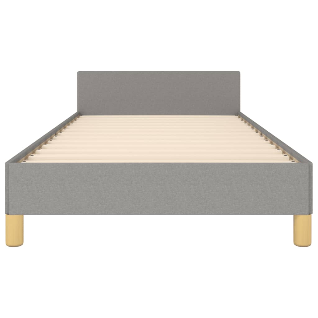 Vidaxl Bed Frame Without Mattress, Light Gray, 90X190 Cm, Upholstered In Fabric